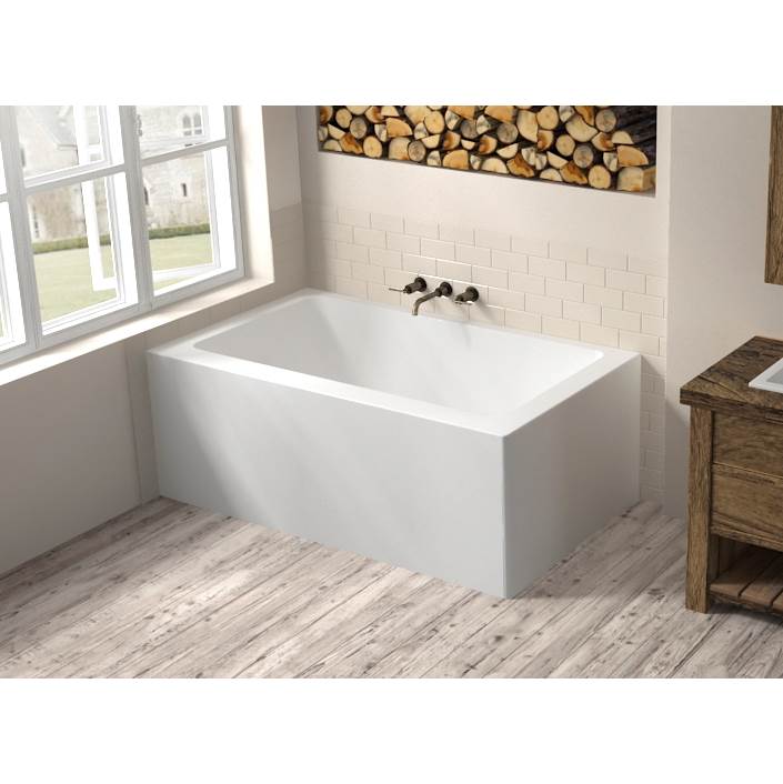 Oceania Loft 2 Sides 66 x 31, Soaking Bathtub, Glossy White
