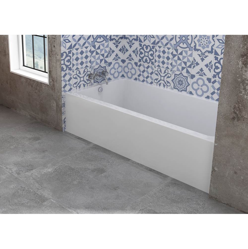 Oceania Pure Alcove 60 x 30, Soaking Bathtub, Glossy White