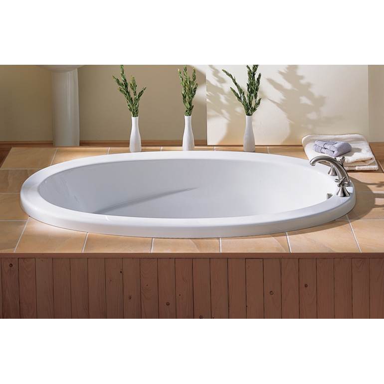Oceania Rose Deck Mount  x , Soaking Bathtub, Glossy White