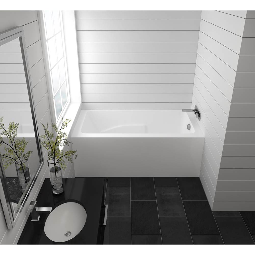 Oceania Suite Alcove 60 x 31, AeroMassage Bathtub, Glossy White