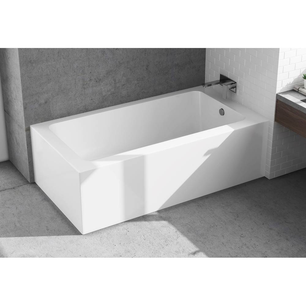 Oceania Urbania 3 Sides 60 x 31, Soaking Bathtub, Glossy White