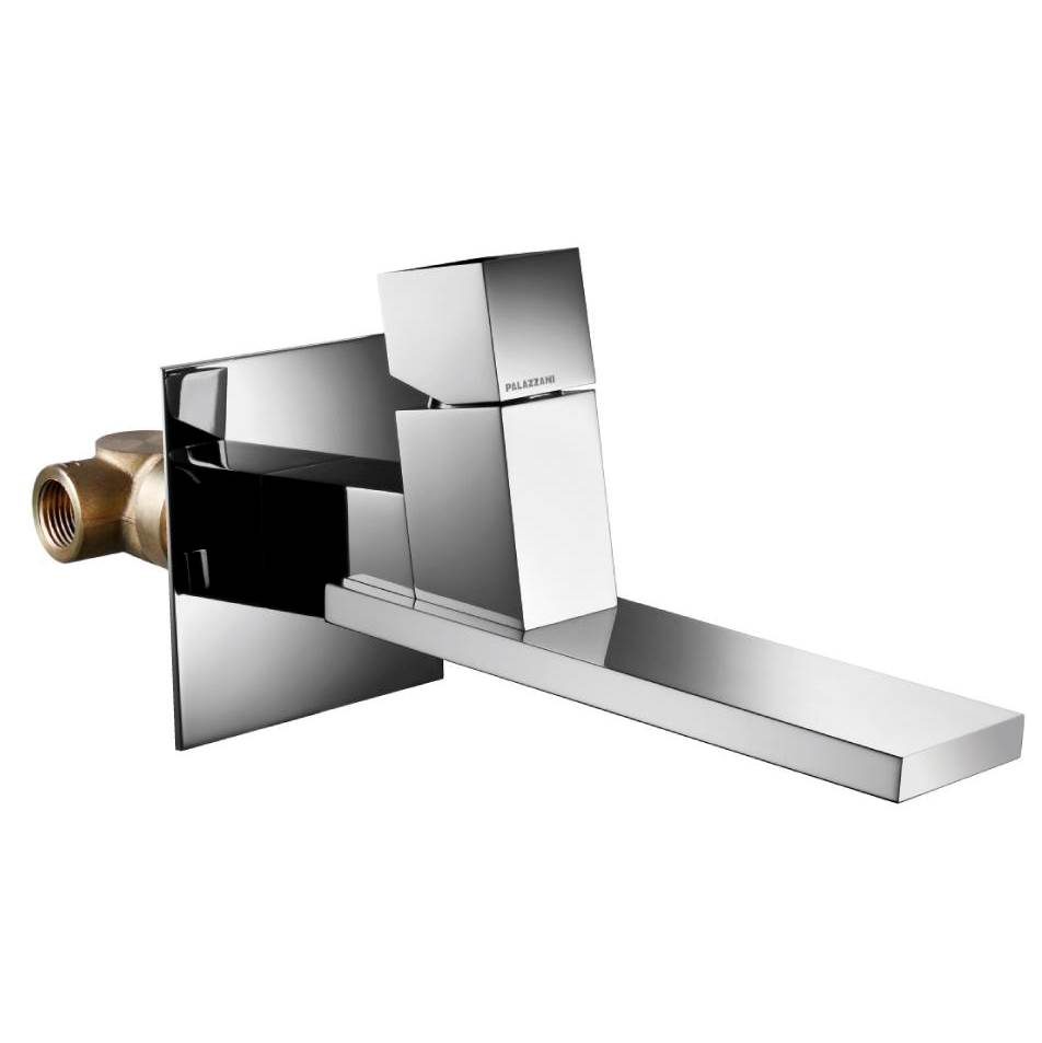 Palazzani TRACK - Single lever wall mounted lavatory faucet. (Chrome)