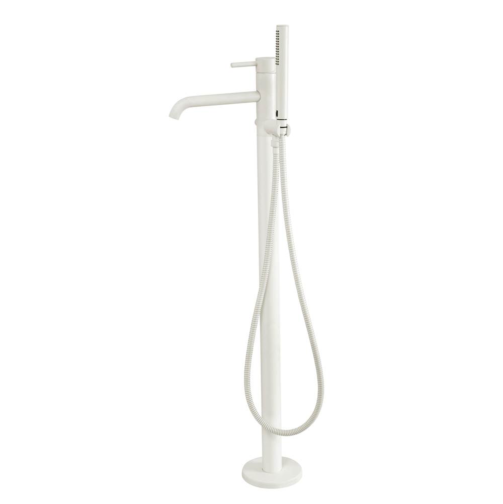 Palazzani DIGIT - IDROTECH - Free standing tub filler faucet with diverter for handshower MATT WHITE
