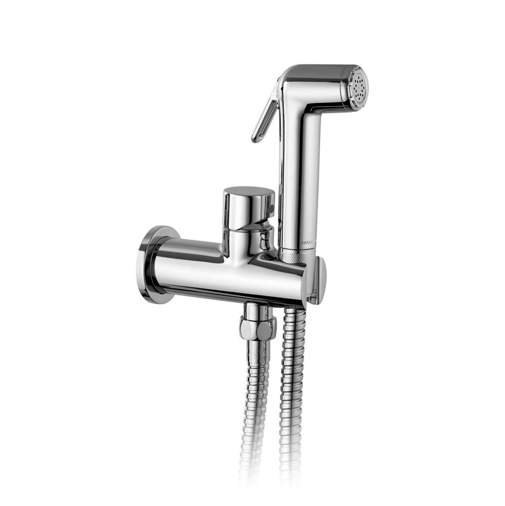 Palazzani Brass faucet with tap, fixed bracket in abs, flexible 59'' and handshower in abs shut-off. 