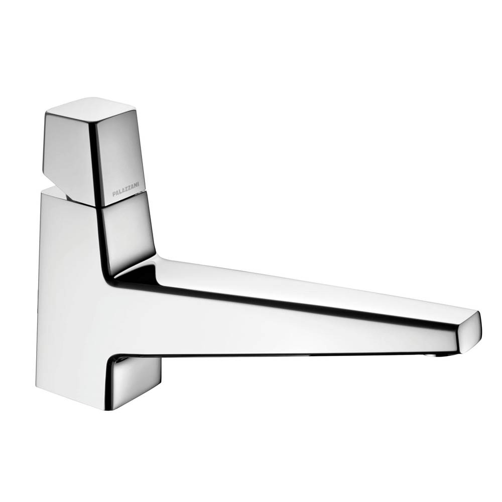 Palazzani CLICK - Single lever lavatory faucet with Click-Clack waste 1.25'', elongated spout 187 mm with tail piece  (Chrome).