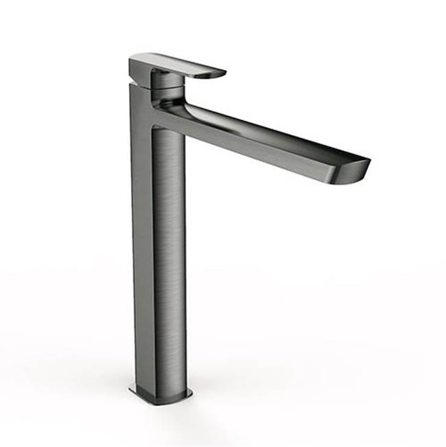 Palazzani MIS, Single lever vessel lavatory faucet with elongated spout 227 mm. (BRUSHED DARK NICKEL)