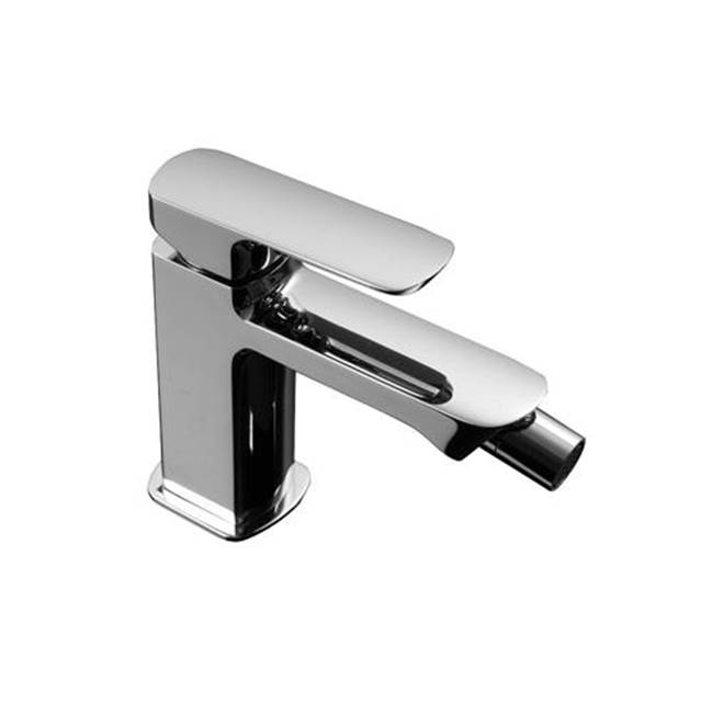 Palazzani MIS single lever bidet faucet with pop-up waste 1.25'' (CHROME-WHITE)