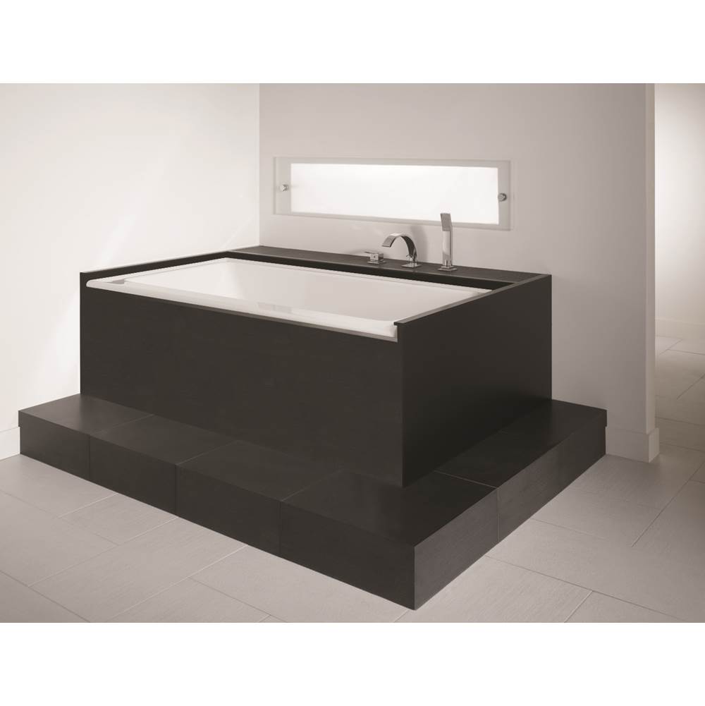 Produits Neptune ZORA bathtub 32x60 with Tiling Flange, Left drain, Whirlpool/Mass-Air, Biscuit