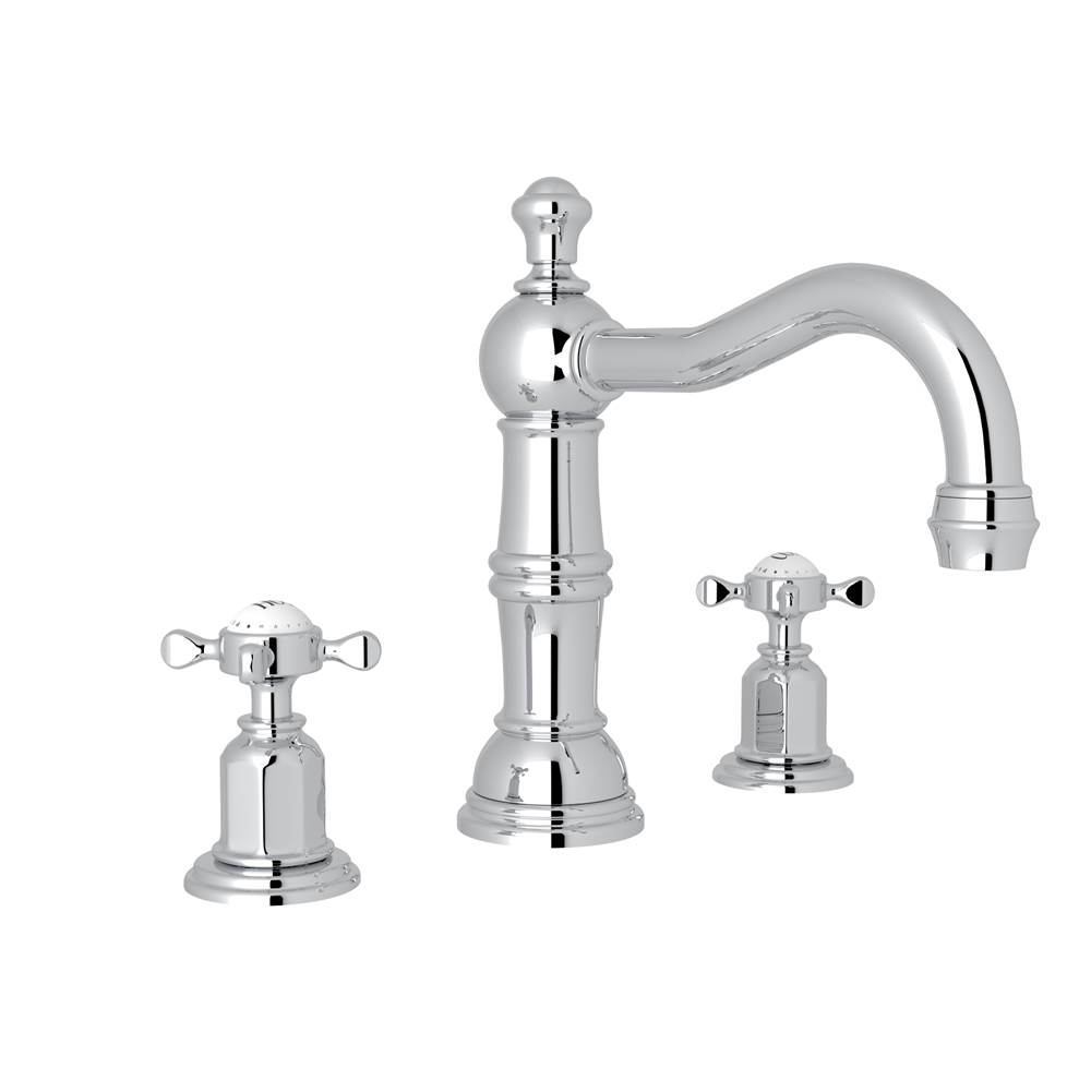 Perrin & Rowe Edwardian™ Widespread Lavatory Faucet With Column Spout