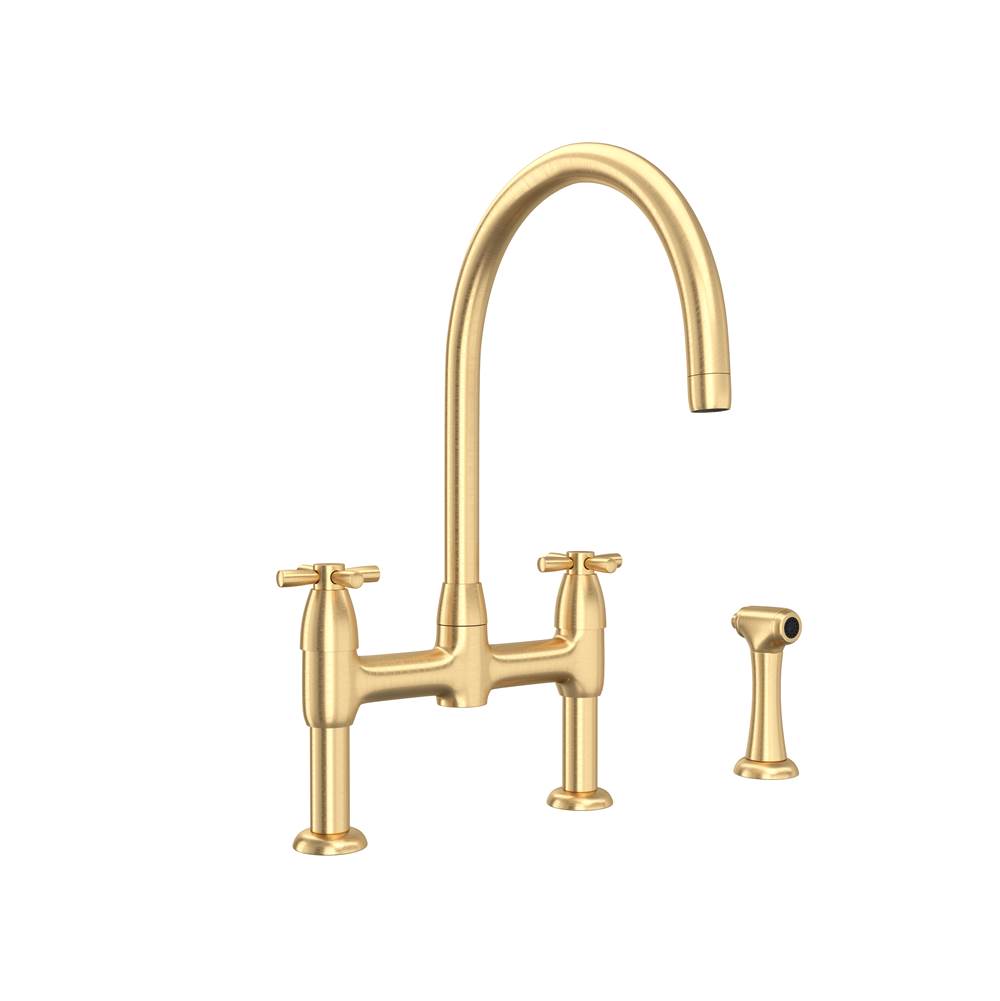 Perrin & Rowe Holborn™ Bridge Kitchen Faucet With C-Spout and Side Spray