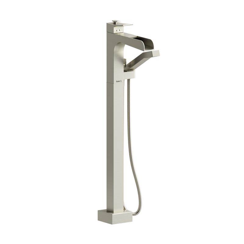 Riobel Floor-mount Type T/P (thermo/pressure balance) coaxial open spout tub filler w/ handshower