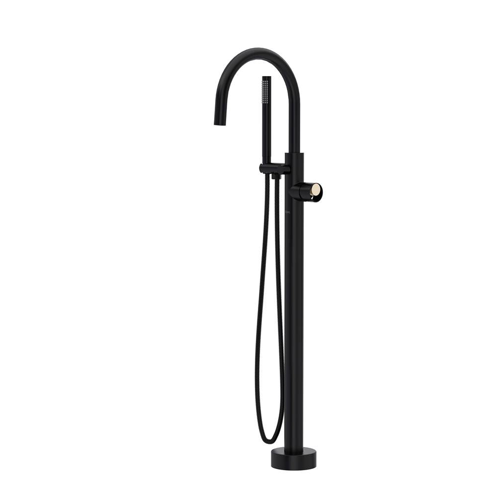 Rohl Canada Eclissi™ Single Hole Floor-mount Tub Filler Trim With C-Spout