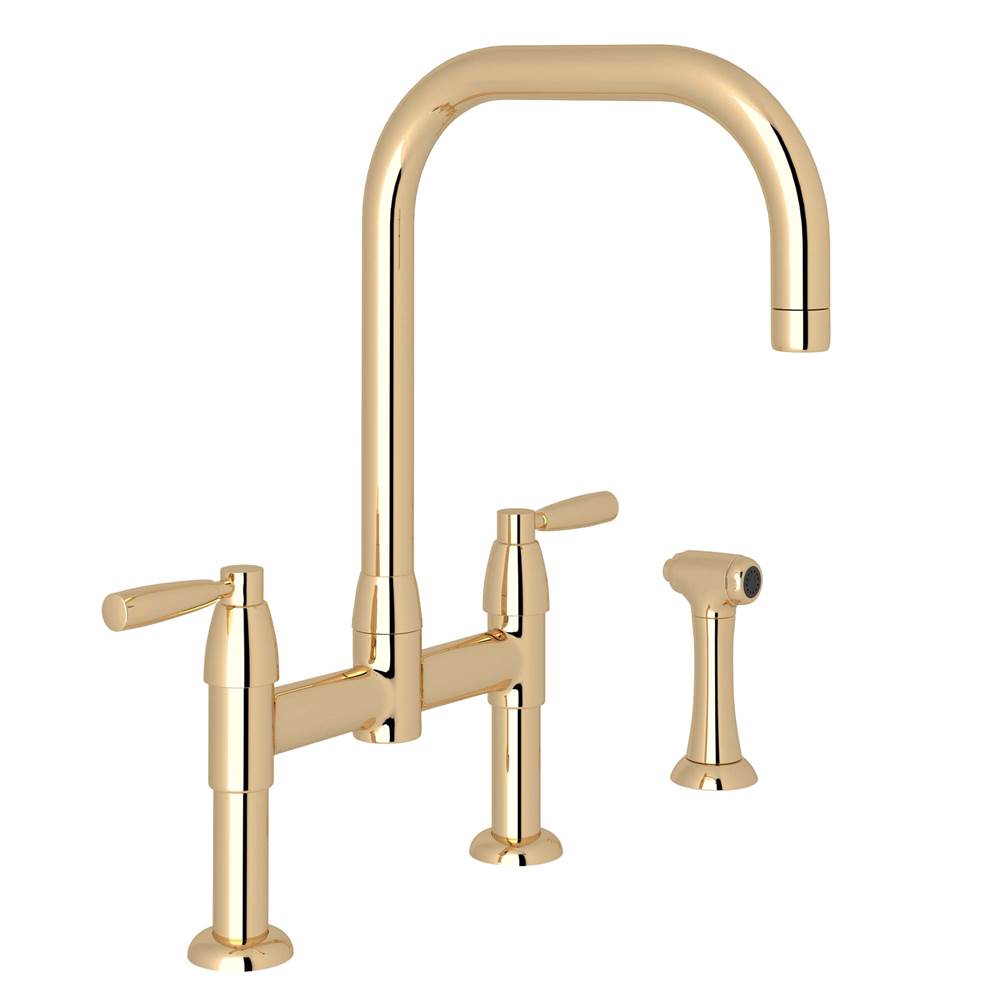 Rohl Canada Holborn™ Bridge Kitchen Faucet With U-Spout and Side Spray