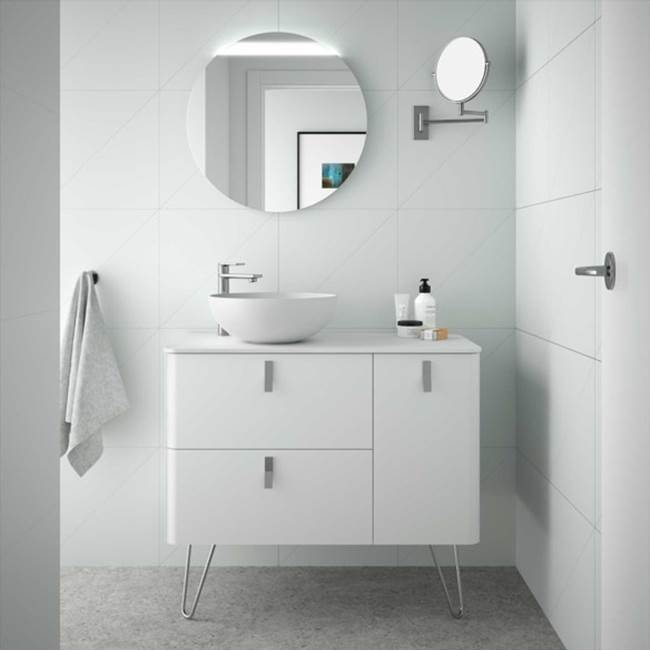 Salgar Uniiq 1200 Wall Hung Vanity With 2 Drawers Left Hand Lavabo And 1 Right Soft Close Door Carbontx Interiors Matt White