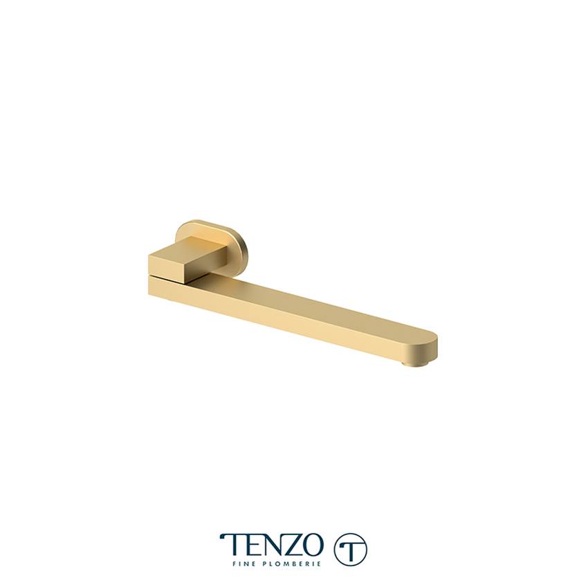 Tenzo Wall mount swivel spout 30cm (12in) brass brushed gold