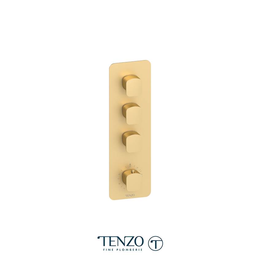 Tenzo Extenza valve Delano thermo. 3 functions brushed gold