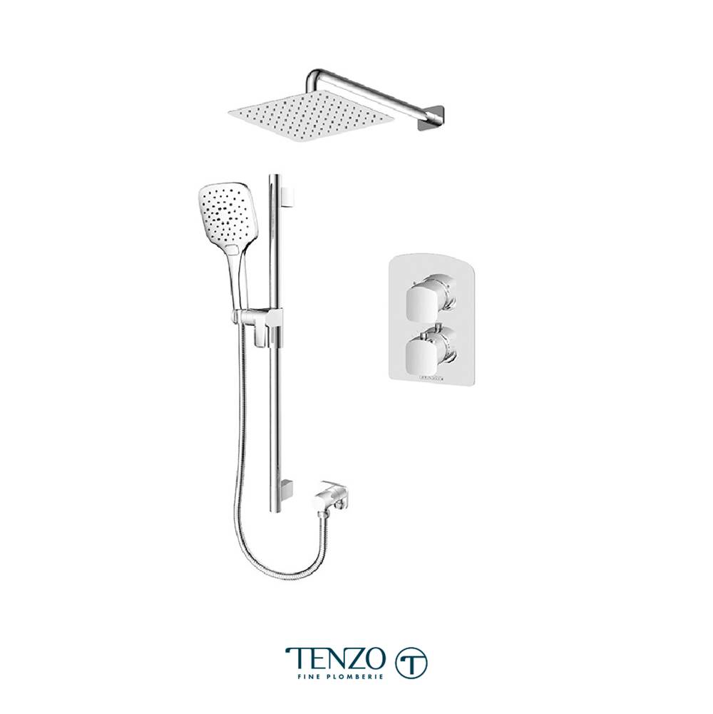 Tenzo Trim for Delano T-Box kit 2 functions thermo chrome finish