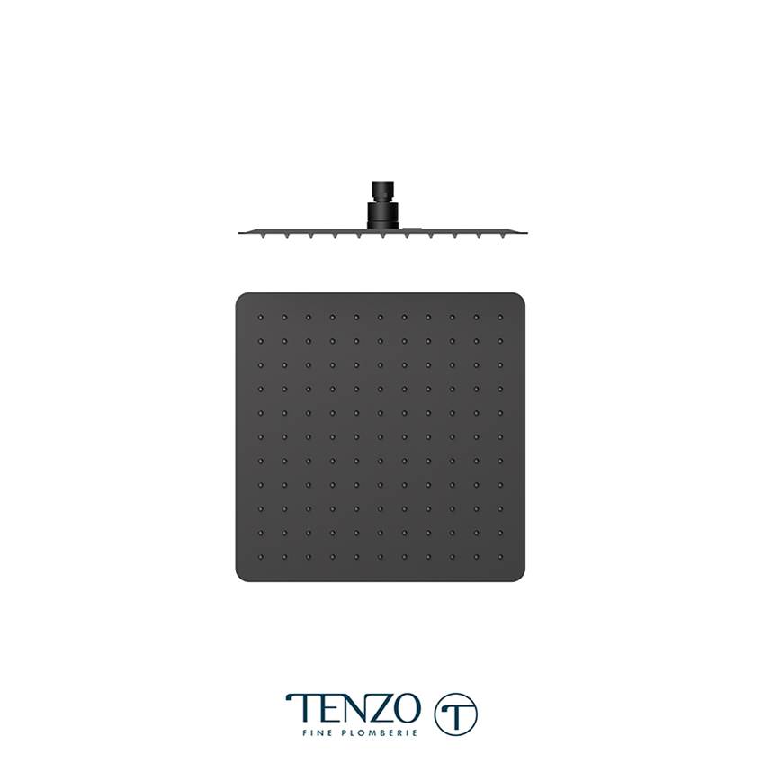 Tenzo Shwr head square with round corners30x30cm (12'') stainless steel 2mm matte black