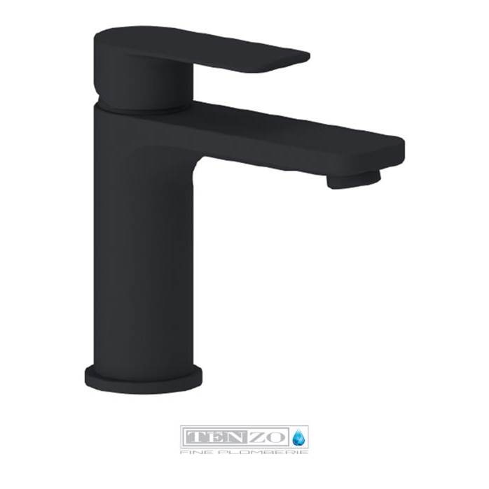 Tenzo Delano single hole lavatory faucet matte black with (W/O overflow) drain