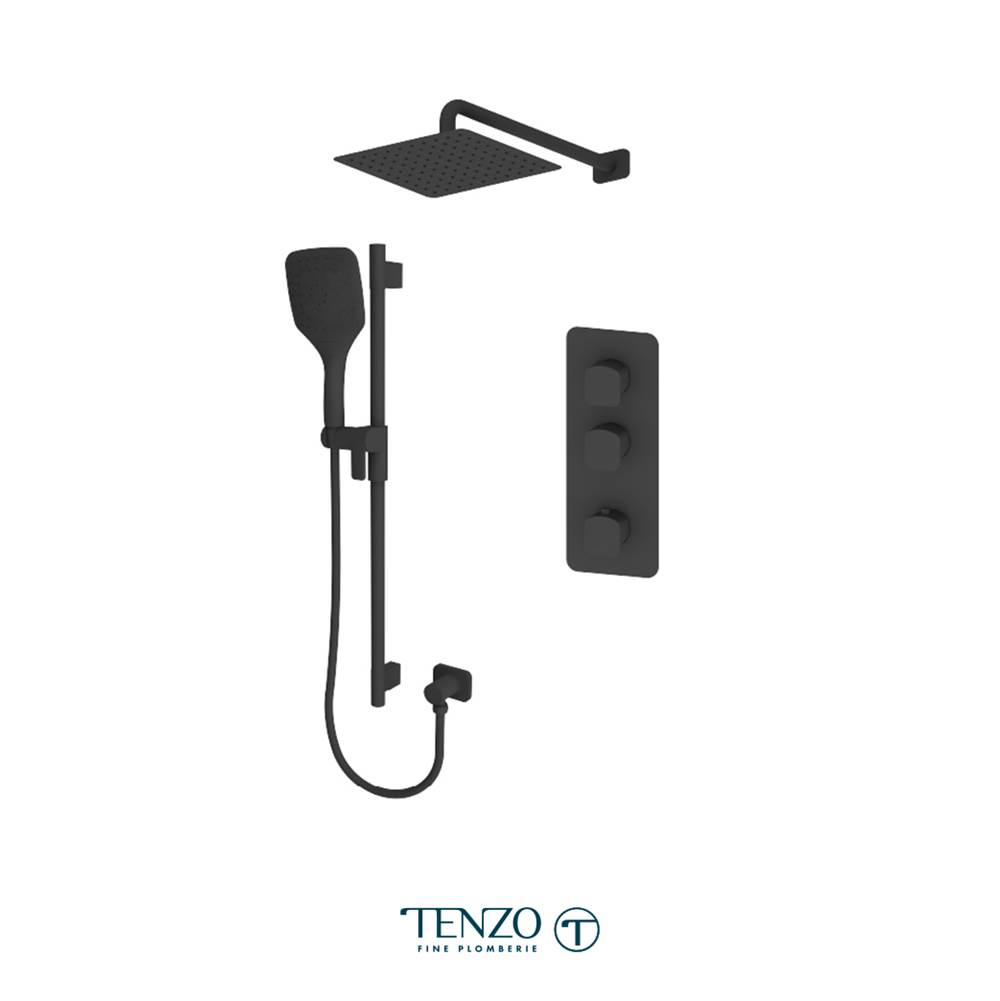 Tenzo Trim for Delano Extenza kit 2 functions thermo matte black finish