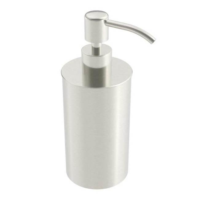Volkano Freestanding 220ml Soap Dispenser - Brushed Nickel