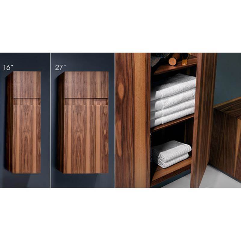WETSTYLE  Canada Furniture ''M'' - Linen Cabinet 16 X 60 - Right Hinges - Oak Stone Harbour Grey