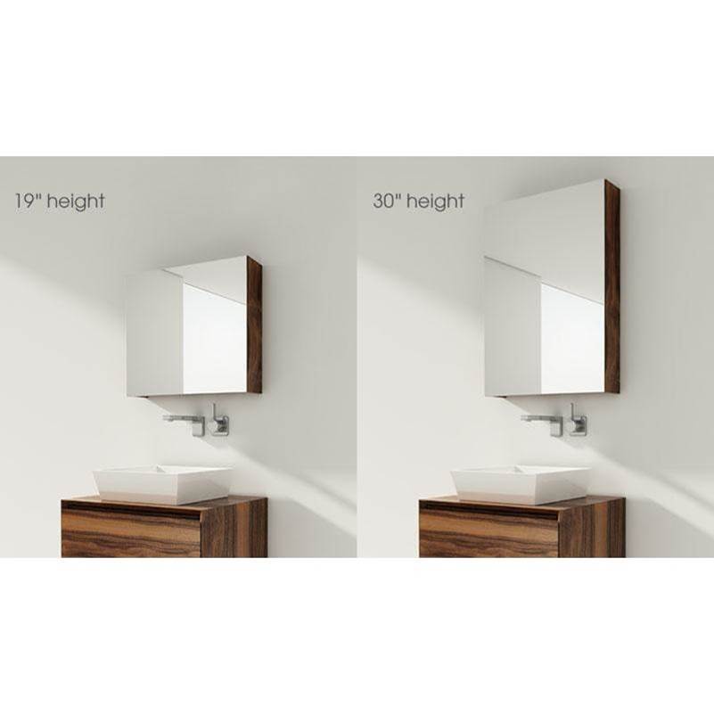 WETSTYLE  Canada Furniture ''M'' - Mirrored Cabinet 18 X 19-1/8 Height - Right Hinges - Oak Natural
