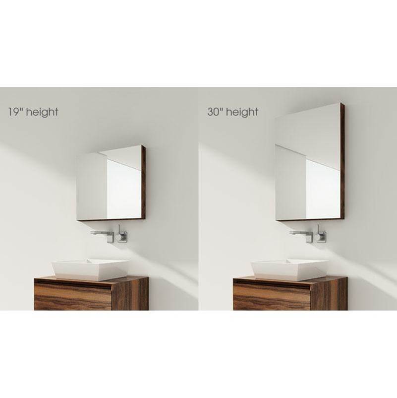 WETSTYLE  Canada Furniture ''M'' - Recessed Mirrored Cabinet 16 X 19-1/8 Height - Left Hinges - Oak Coffee Bean