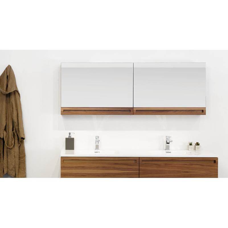 WETSTYLE  Canada Furniture Element Rafine - Lift-Up Mirrored Cabinet 24 X 21 3/4 X 6 - Walnut Natural No Calico