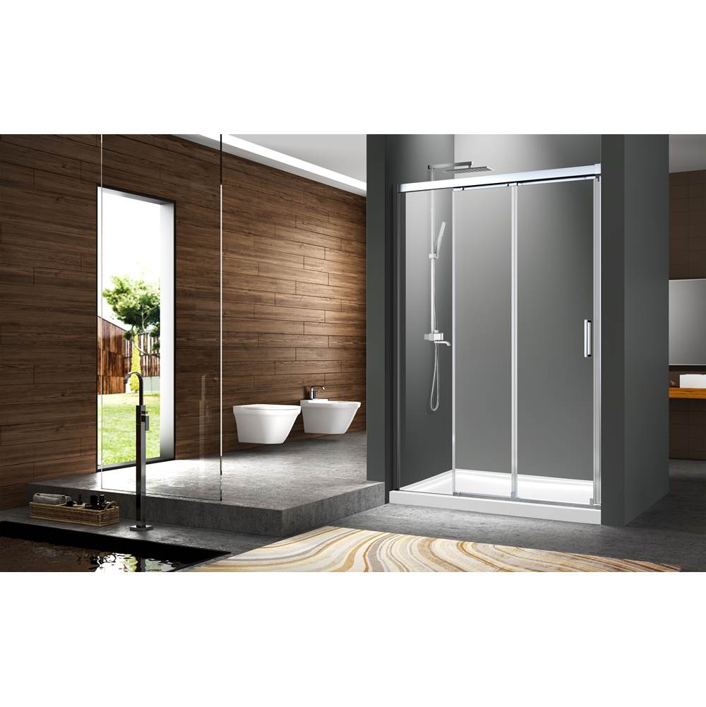 Zitta Canada Caldara 60 Chrome Clear Straight Shower Door